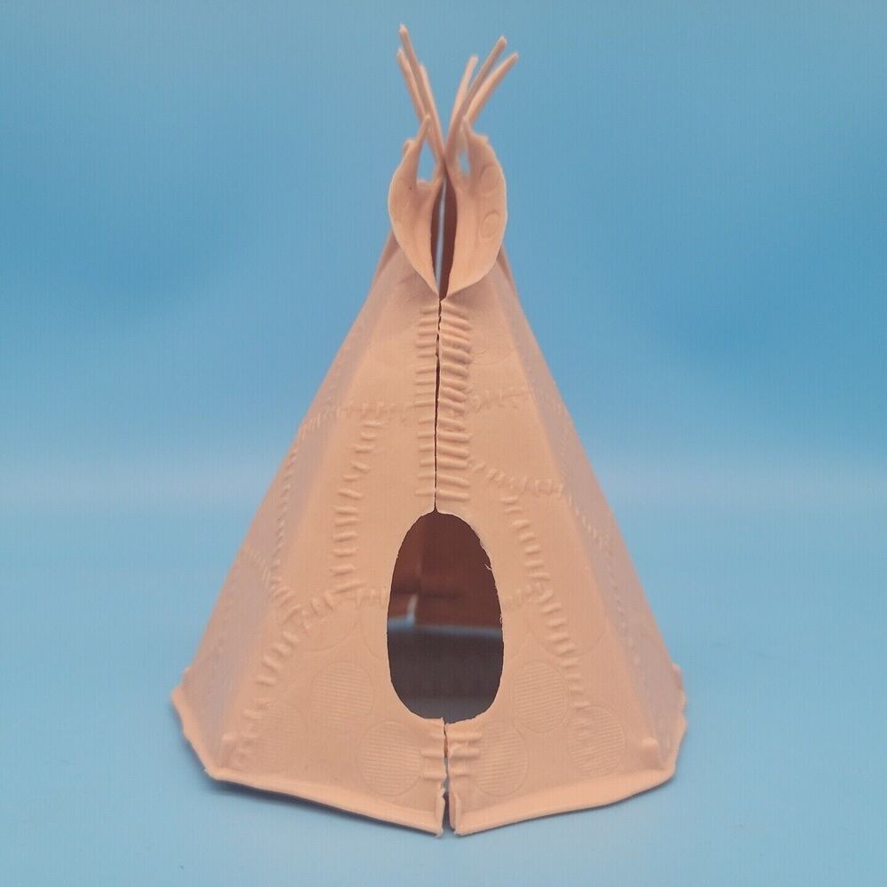 T5 1960 Marx Fort Apache Playset Tan Indian Tepee light brown